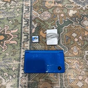 Blue Nintendo DSI with Charger and Game